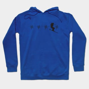 Skiing - Ski Heartbeat Hoodie